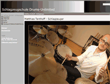 Tablet Screenshot of drums-unlimited.de